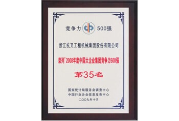 杭州叉车荣誉-荣列2008年度大……